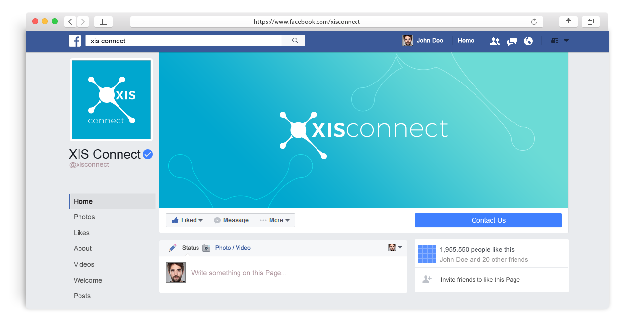 facebook mockup xis connect